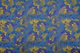 Tropical Botanical Floral Print - Washed Cotton Denim Chambray Fabric-20993 - G.k Fashion Fabrics