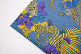 Tropical Botanical Floral Print - Washed Cotton Denim Chambray Fabric-20993 - G.k Fashion Fabrics