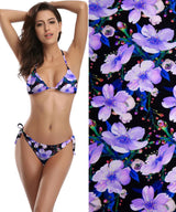 Violet Bloom - Nylon Swimwear Fabric - G.k Fashion Fabrics