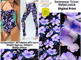 Violet Bloom - Nylon Swimwear Fabric - G.k Fashion Fabrics