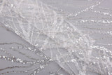 White Bridal Tulle Handwork Embroidery Fabric -GK-6606/22 - G.k Fashion Fabrics