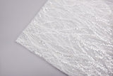 White Bridal Tulle Handwork Embroidery Fabric -GK-6606/22 - G.k Fashion Fabrics