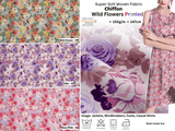 Wild Flowers Chiffon Printed Fabric - G.k Fashion Fabrics