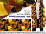 Wool Jacquard Irregular Dots Pattern Fabric/ Made by Merino Wool - G.k Fashion Fabrics