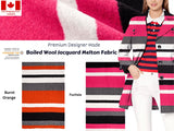 Wool Jacquard Melton Fabric premium Designer made - G.k Fashion Fabrics