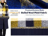 Wool Plaid Fabric Premium Designer Made / Ombre Pattern Made by Wool Blend - G.k Fashion Fabrics