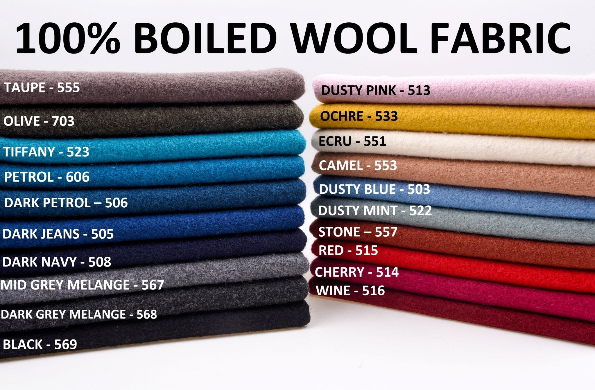 Plain Boiled Wool Fabric-41104121