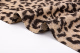 100% Boiled Wool Jacquard Leopard Print Fabric / Premium Designer Made - G.k Fashion Fabrics fabric