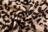 100% Boiled Wool Jacquard Leopard Print Fabric / Premium Designer Made - G.k Fashion Fabrics fabric