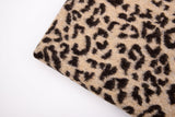 100% Boiled Wool Jacquard Leopard Print Fabric / Premium Designer Made - G.k Fashion Fabrics fabric