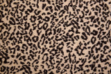 100% Boiled Wool Jacquard Leopard Print Fabric / Premium Designer Made - G.k Fashion Fabrics Swatch 10cm x 10cm fabric