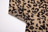 100% Boiled Wool Jacquard Leopard Print Fabric / Premium Designer Made - G.k Fashion Fabrics fabric