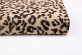 100% Boiled Wool Jacquard Leopard Print Fabric / Premium Designer Made - G.k Fashion Fabrics fabric
