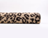 100% Boiled Wool Jacquard Leopard Print Fabric / Premium Designer Made - G.k Fashion Fabrics fabric