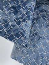 100% Cotton Denim Tie Dye with Sequin Fabrics - G.k Fashion Fabrics denim