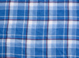 100% Cotton Double Gauze Classic Denim Plaid Print Fabric - G.k Fashion Fabrics double gauze