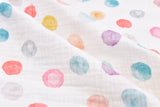 100% Cotton Double Gauze /Muslin Digital Prints Fabric -6450 - G.k Fashion Fabrics Watercolor Dots - G451 / Price per Half Yard