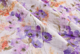 100% Cotton Double Gauze /Muslin Digital Prints Fabric -6570 - G.k Fashion Fabrics Bellflowers / Price per Half Yard