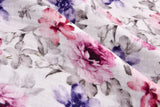 100% Cotton Double Gauze /Muslin Digital Prints Fabric -6570 - G.k Fashion Fabrics Peony Bouquet / Price per Half Yard