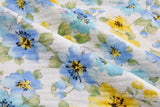 100% Cotton Double Gauze /Muslin Digital Prints Fabric -6570 - G.k Fashion Fabrics Yellow Poppies / Price per Half Yard