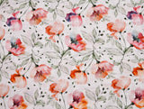 100% Cotton Double Gauze /Muslin Digital Prints Fabric -6570 - G.k Fashion Fabrics Coral Petunia / Price per Half Yard