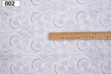 100% Cotton 3D Eyelet Embroidery White Fabric -GK- 6230 - G.k Fashion Fabrics