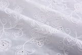 100% Cotton 3D Eyelet Embroidery White Fabric -GK- 6230 - G.k Fashion Fabrics