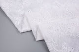100% Cotton 3D Eyelet Embroidery White Fabric -GK- 6230 - G.k Fashion Fabrics