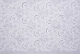 100% Cotton 3D Eyelet Embroidery White Fabric -GK- 6230 - G.k Fashion Fabrics