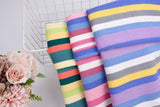 100% Cotton French Terry Yarn Dyed Stripes Fabric - S1042 - G.k Fashion Fabrics French terry