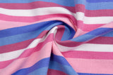 100% Cotton French Terry Yarn Dyed Stripes Fabric - S1042 - G.k Fashion Fabrics French terry
