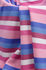 100% Cotton French Terry Yarn Dyed Stripes Fabric - S1042 - G.k Fashion Fabrics French terry