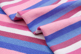 100% Cotton French Terry Yarn Dyed Stripes Fabric - S1042 - G.k Fashion Fabrics French terry