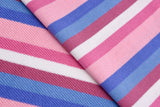 100% Cotton French Terry Yarn Dyed Stripes Fabric - S1042 - G.k Fashion Fabrics French terry