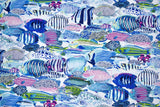 100% Cotton Half Panama Printed Fabric / Canvas printed Fabric / Aquarium Digital Print Fabric - G.k Fashion Fabrics