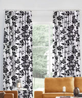 100% Cotton Half Panama Printed Fabric / Canvas printed Fabric / Black & White Blossom Digital Print Fabric - G.k Fashion Fabrics