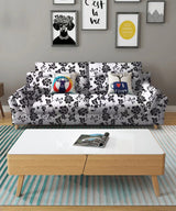 100% Cotton Half Panama Printed Fabric / Canvas printed Fabric / Black & White Blossom Digital Print Fabric - G.k Fashion Fabrics