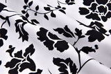 100% Cotton Half Panama Printed Fabric / Canvas printed Fabric / Black & White Blossom Digital Print Fabric - G.k Fashion Fabrics