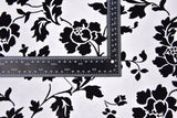 100% Cotton Half Panama Printed Fabric / Canvas printed Fabric / Black & White Blossom Digital Print Fabric - G.k Fashion Fabrics