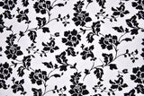 100% Cotton Half Panama Printed Fabric / Canvas printed Fabric / Black & White Blossom Digital Print Fabric - G.k Fashion Fabrics