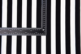 100% Cotton Half Panama Printed Fabric / Canvas printed Fabric / Black White Thick stripes Digital Print Fabric - G.k Fashion Fabrics