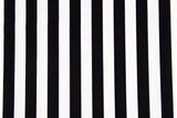 100% Cotton Half Panama Printed Fabric / Canvas printed Fabric / Black White Thick stripes Digital Print Fabric - G.k Fashion Fabrics