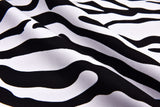 100% Cotton Half Panama Printed Fabric / Canvas printed Fabric / Black & White Zebra Digital Print Fabric - G.k Fashion Fabrics