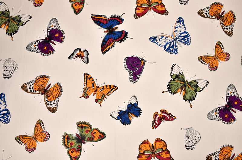 100% Cotton Half Panama Printed Fabric / Canvas printed Fabric / Butterfly Digital Print Fabric - G.k Fashion Fabrics