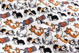 100% Cotton Half Panama Printed Fabric / Canvas printed Fabric / Cat Digital Print Fabric - G.k Fashion Fabrics
