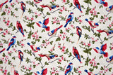 100% Cotton Half Panama Printed Fabric / Canvas printed Fabric / Chirping bird Digital Print Fabric - G.k Fashion Fabrics