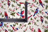 100% Cotton Half Panama Printed Fabric / Canvas printed Fabric / Chirping bird Digital Print Fabric - G.k Fashion Fabrics