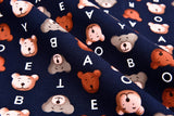 100% Cotton Half Panama Printed Fabric / Canvas printed Fabric / Cute Bear Digital Print Fabric - G.k Fashion Fabrics
