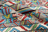 100% Cotton Half Panama Printed Fabric / Canvas printed Fabric / Ethnic Missoni Digital Print Fabric - G.k Fashion Fabrics