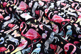 100% Cotton Half Panama Printed Fabric / Canvas printed Fabric / Flamingo Digital Print Fabric - G.k Fashion Fabrics